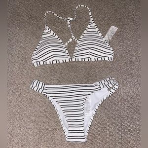 abercrombie stripe bikini set